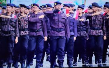Keluarga Besar Putra Putri Polri (KBPP Polri) Ikut Parade di HUT Bhayangkara ke-79